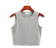 Load image into Gallery viewer, Fitness Skinny Crop Top 2019 New Women Tight Bustier Crop Top Skinny T-Shirt Belly Casual Dance Tops Vest Tank Tops