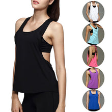 Load image into Gallery viewer, Summer Sexy Fitness Clothes Women Tank Tops Loose Workout Sleeveless Quick Dry Vest Singlet For Women T-shirt