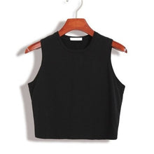 Load image into Gallery viewer, Fitness Skinny Crop Top 2019 New Women Tight Bustier Crop Top Skinny T-Shirt Belly Casual Dance Tops Vest Tank Tops