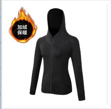 Load image into Gallery viewer, Women Long Sleeve Hoodies Sweatshirts Workout Coat Zipper Gym Fitness Hooded Breathable Jacket Sportwear Outerwear Tops