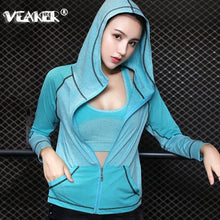 Load image into Gallery viewer, New Women's Running Hooded Jacket Quick Dry Jogging Jackets Zipper Jacket Fitness Clothing Sport Gym Sportswear Sweatshirt S-2XL
