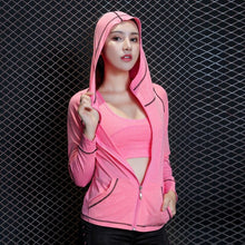 Load image into Gallery viewer, New Women's Running Hooded Jacket Quick Dry Jogging Jackets Zipper Jacket Fitness Clothing Sport Gym Sportswear Sweatshirt S-2XL