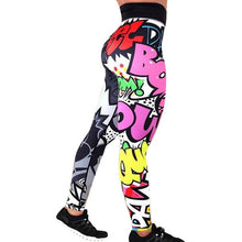 Load image into Gallery viewer, Workout Leggins Sexy Mesh Printed Leggings fitness For Women clothing Sporting mujer Elastic Slim Pants push up Dropshipping