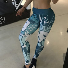 Load image into Gallery viewer, Workout Leggins Sexy Mesh Printed Leggings fitness For Women clothing Sporting mujer Elastic Slim Pants push up Dropshipping