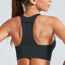 Load image into Gallery viewer, Kaminsky Fitness Top Pocket Women Workout High Elastic Fitness  Bra Tops Sports Top Gym Running Padded Athletic Women Clothes