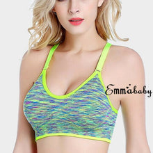 Load image into Gallery viewer, Women Yoga Fitness Stretch Workout Tank Seamless Racerback Padded Sports Running Bra Hot Tank Top