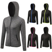 Load image into Gallery viewer, Women's Zipper Hoodies Sweatshirts Yoga Fitness Training Sports Coat Jacket SPSYL0092