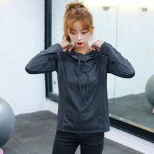 Load image into Gallery viewer, New 2019 Women Long-sleeved Shirt Four Seasons Sports T-shirt Sweat-absorbent And Quick-drying Ladies Fitness Hooded Tee