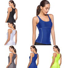 Load image into Gallery viewer, 2019 Summer Women's Tight-fitting Stitching Sports Tank Solid Color Vest Sexy Slim Sleeveless Fitness Vest