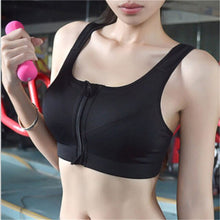 Load image into Gallery viewer, Women Sport Bras Top Solid Black Padded Yoga Brassiere Fitness Sports Tank Top Female Sport Running Bra Push Up Lady Sports Bras