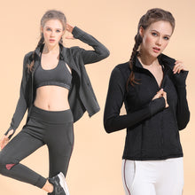 Load image into Gallery viewer, Femme Fitness Jacket with Zipper Full Sleev