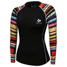 Load image into Gallery viewer, New 2019 Women Compression T Shirt Quick-dry Tights Fitness Mma T-shirts Fashion Printed Long Sleeve Workout Tops Womens