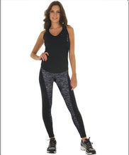 Load image into Gallery viewer, Maryigean S-3XL Plus Size Women High Waist Casual Workout Legging Super Stretch Black Gray Patchwork Fitness Legging Summer Pant
