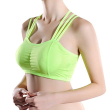 Load image into Gallery viewer, Women Bra Tank Tops Sleeveless Fitness Quick Dry Backless Across Camis With Padded Bra