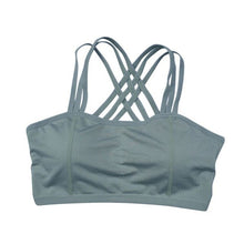 Load image into Gallery viewer, Women Bra Tank Tops Sleeveless Fitness Quick Dry Backless Across Camis With Padded Bra
