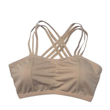 Load image into Gallery viewer, Women Bra Tank Tops Sleeveless Fitness Quick Dry Backless Across Camis With Padded Bra