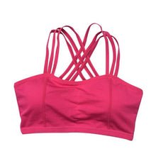 Load image into Gallery viewer, Women Bra Tank Tops Sleeveless Fitness Quick Dry Backless Across Camis With Padded Bra